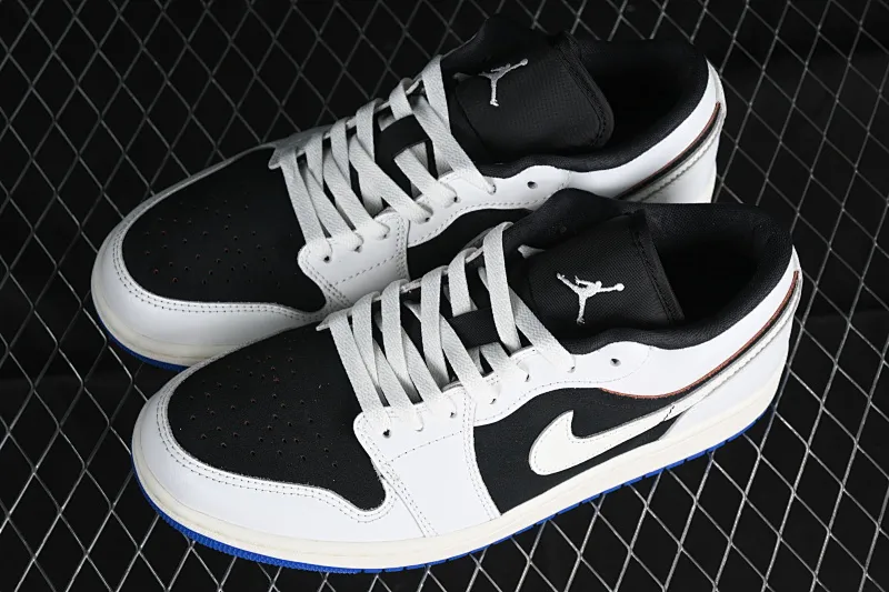 All categories Air Jordan Jordan series basketball shoes Air Jordan 1 Low G version pure original Air Jordan 1 Low "Quai 54" AJ1 Joe 1 white black blue low-top cultural casual sneakers HQ0764-001
